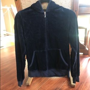 JUICY COUTURE NAVY VELOUR TRACKSUIT JACKET